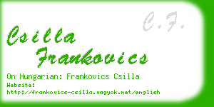 csilla frankovics business card